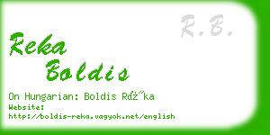 reka boldis business card